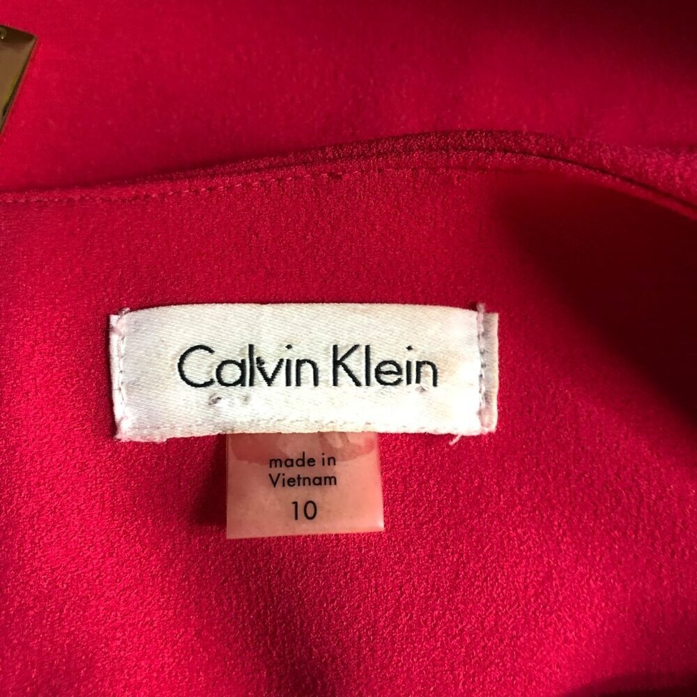 CALVIN KLEIN SHEATH CUT OUT FRONT crepe scuba‎ DRESS SIZE 10 - Picture 6 of 6